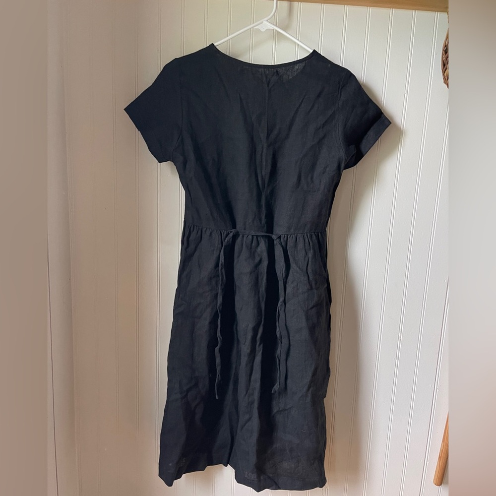 Pyne and Smith Black linen dress. Size XS - Picture 4 of 8